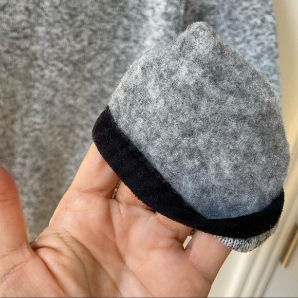 Wooly Bully Wear White Jacket with Black Contrast Trim Heather Gray Jacket NWOT - Picture 13 of 14